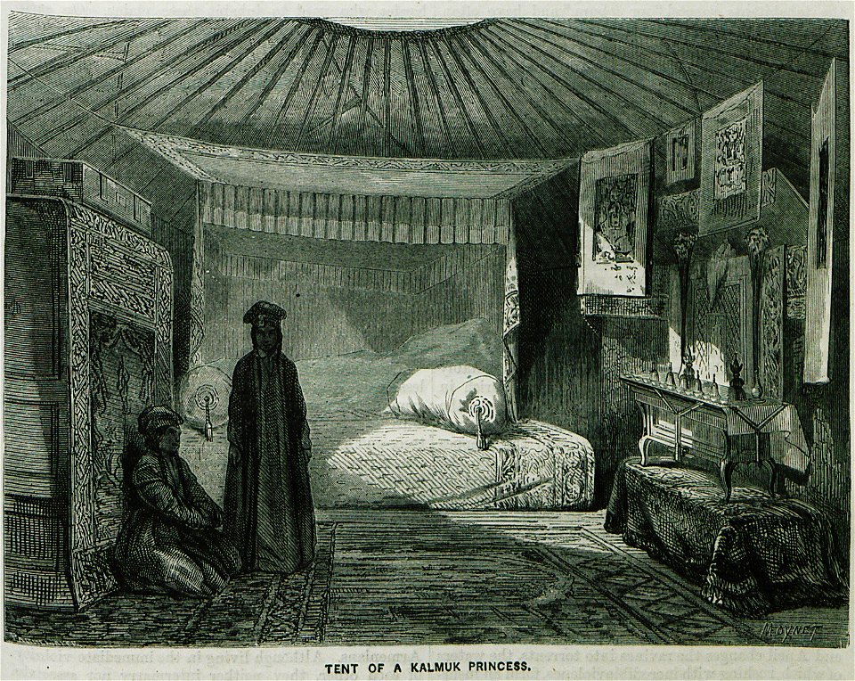 Tent of a Kalmuk Princess - Ainsworth William Francis - 1870