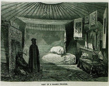 Tent of a Kalmuk Princess - Ainsworth William Francis - 1870