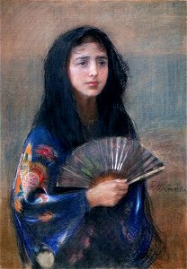 Teodor Axentowicz - Portret Aty Zakrzewskiej
