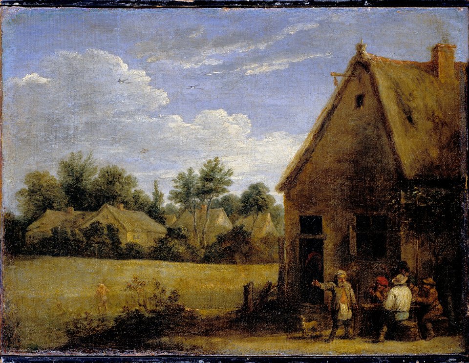 Teniers, David the younger - Cottage with Peasants playing Cards - Google Art Project