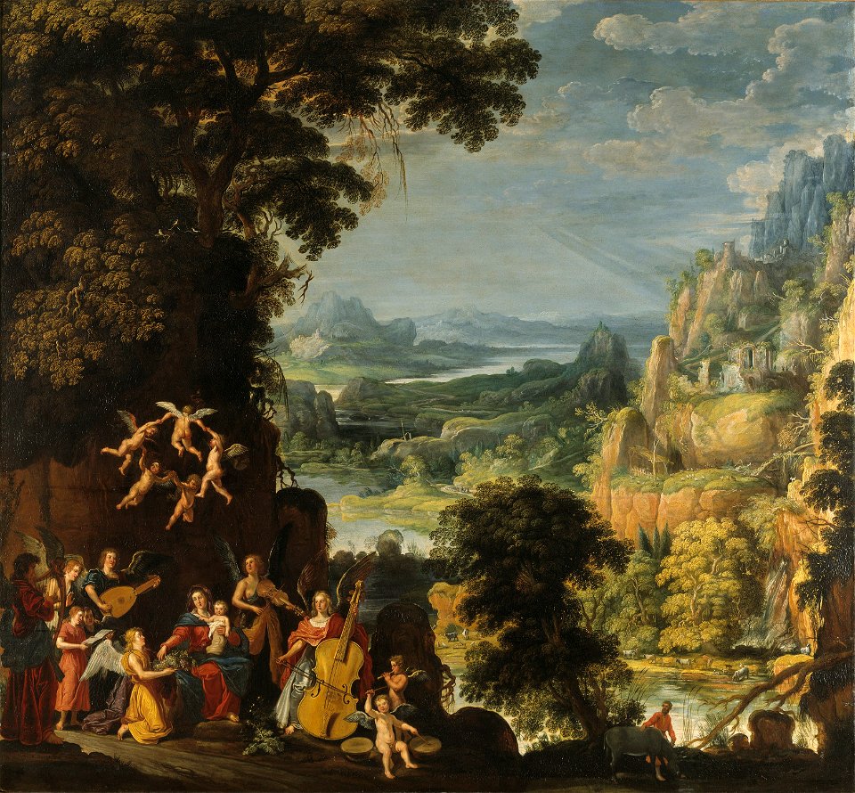 Landscape with the flight into Egypt (David Teniers d.ä.) - Nationalmuseum - 23919