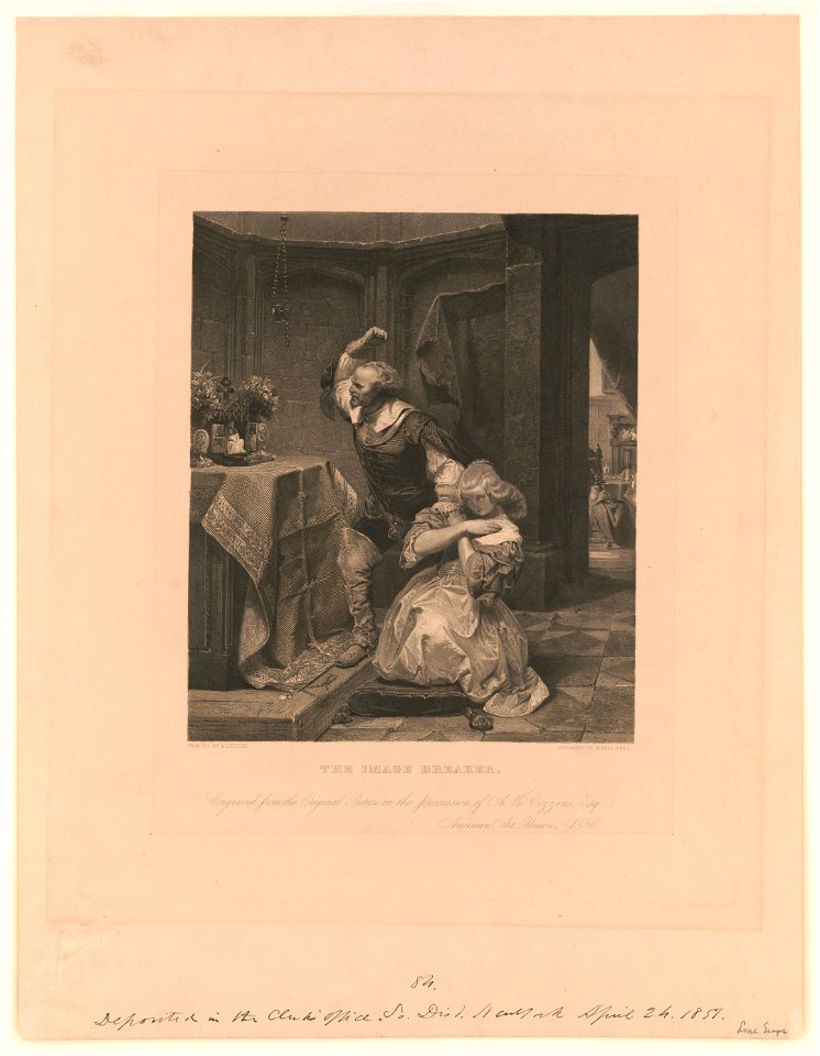 The image breaker - painted by E. Leutze ; engraved by Alfred Jones. LCCN92519206