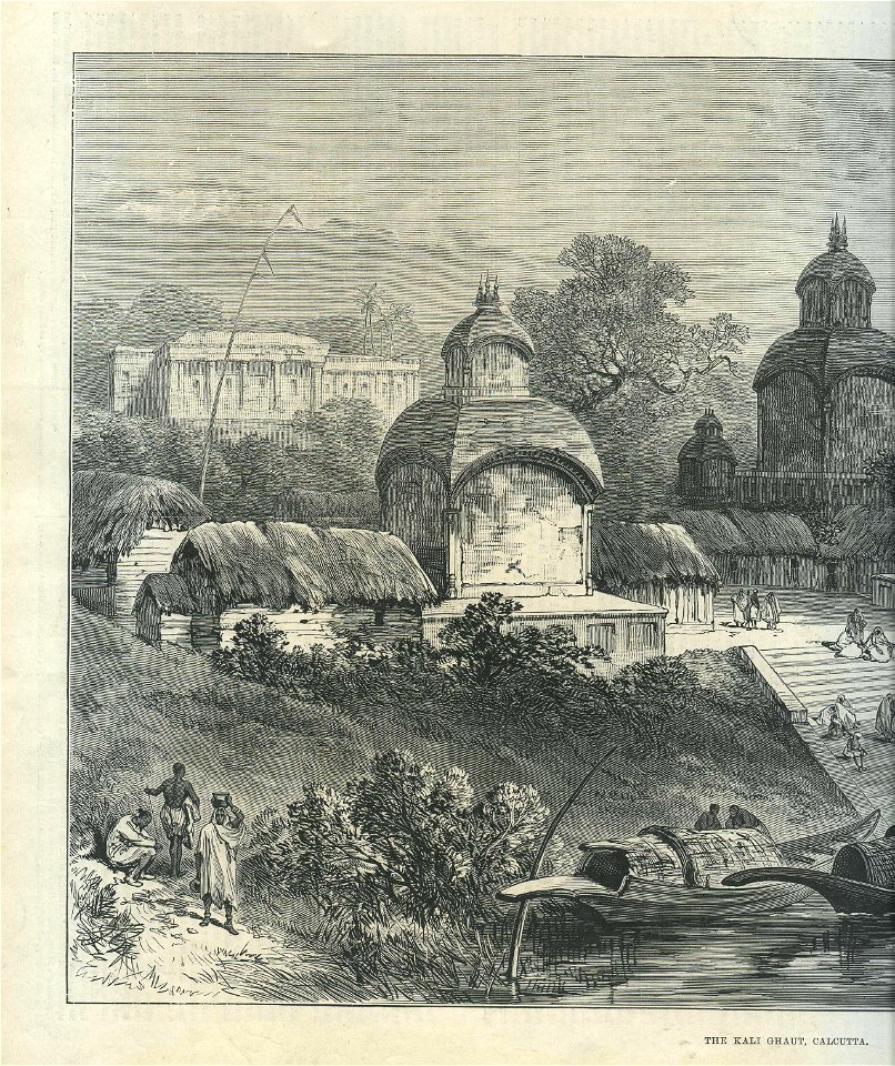 The Kali Ghaut, Calcutta, from the Illustrated London News, 1887 Left Half