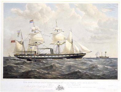 The Iron Steam Ship Great Britain, 3500 Tons, 500 Horse Power - RMG D4147