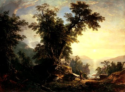 The Indian's Vespers by Asher Brown Durand, 1847. Free illustration for personal and commercial use.