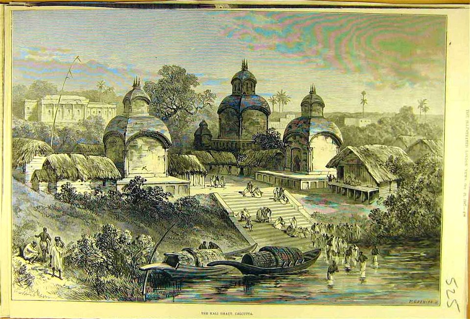 The Kali Ghaut, Calcutta - Illustrated London News, 1887