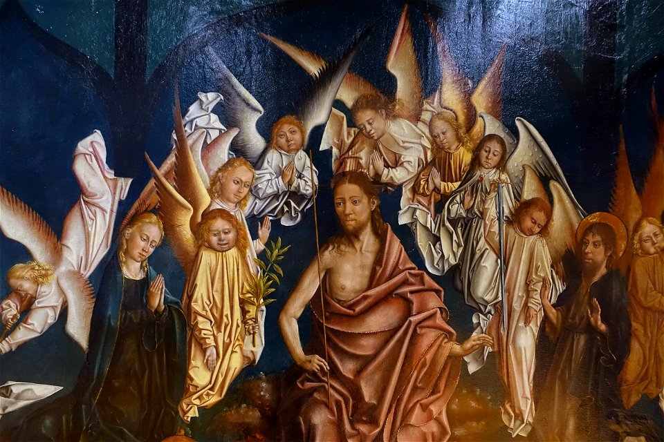 The Last Judgment by Fernando Gallego, Francisco Gallego, and workshop, detail, 1480-1488, oil on panel - University of Arizona Museum of Art - University of Arizona - Tucson, AZ - DSC08397