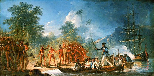 The Landing at Tana one of the New Hebrides, by William Hodges