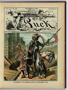 The knight of the wind-bag enters the senatorial field - Gillam. LCCN2012645158