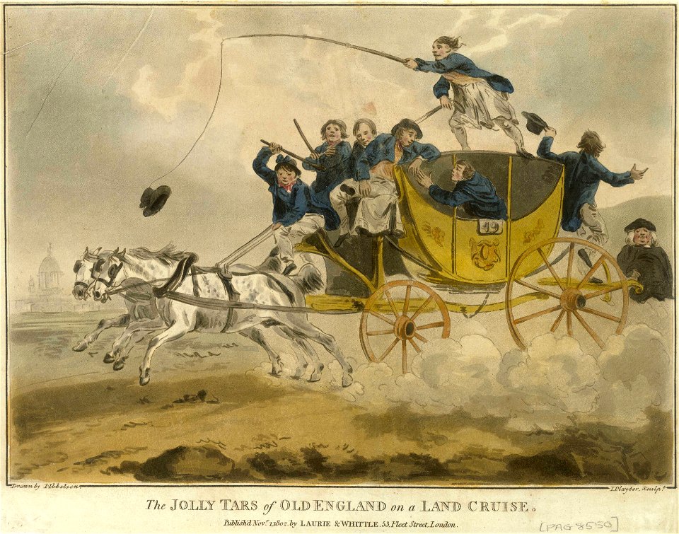 The Jolly Tars of Old England on a Land Cruise (caricature) RMG PX8550
