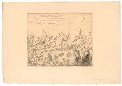 The Infernal Cortege, print by James Ensor, 1887, Prints Department, Royal Library of Belgium, S. II 63743