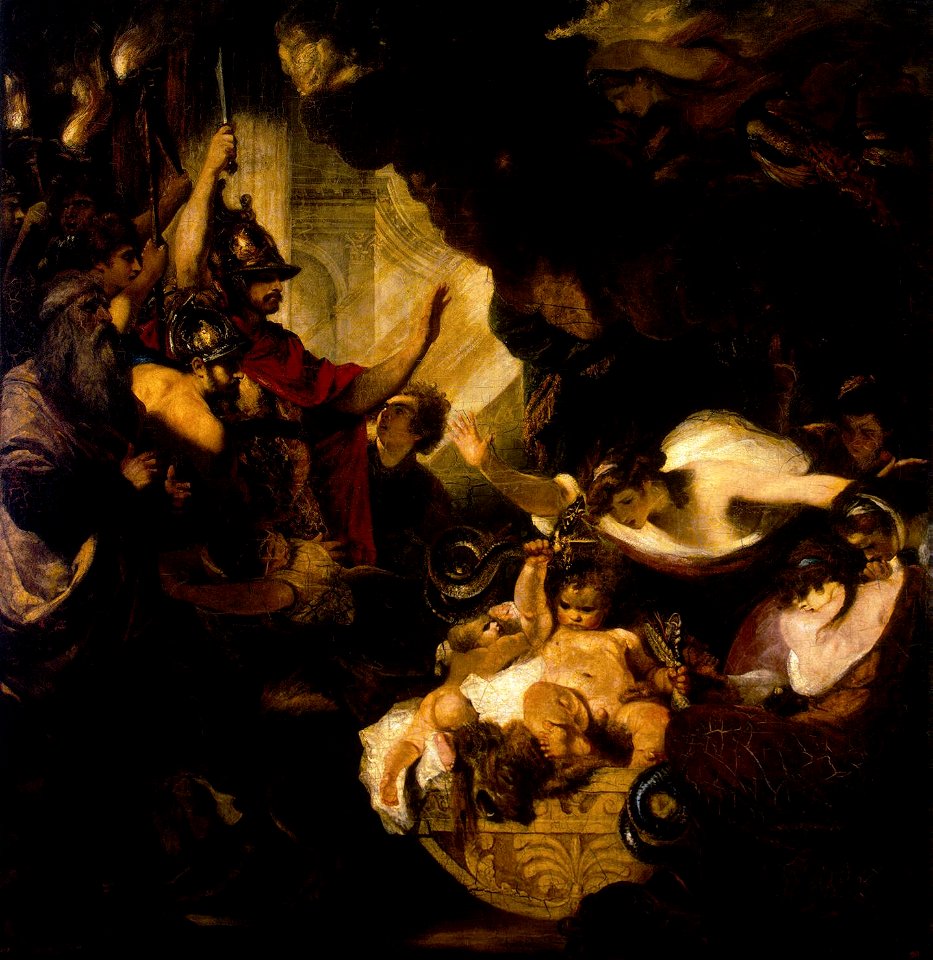 The Infant Hercules Strangling Serpents in his Cradle - Joshua Reynolds (1788)