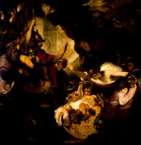 The Infant Hercules Strangling Serpents in his Cradle - Joshua Reynolds (1788)