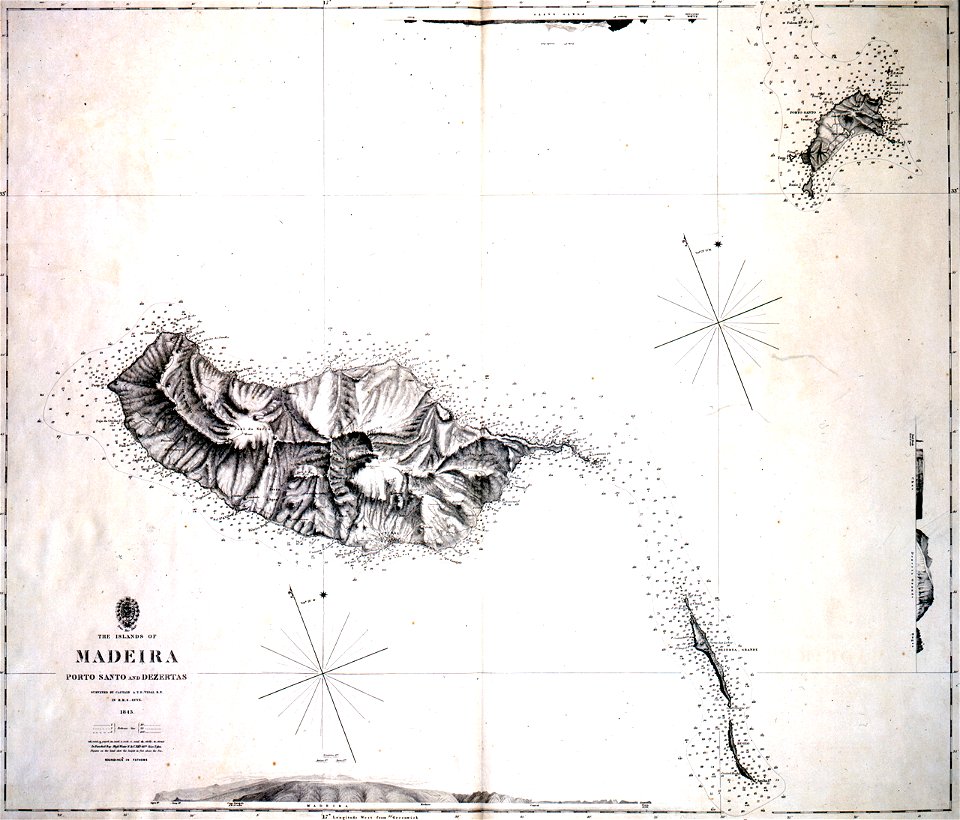 The Islands of Madeira Porto Santo and Dezertas. Surveyed by Captain ATE Vidal RN in HMS Styx 1843