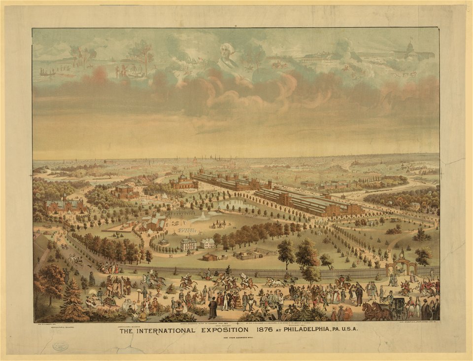 The International Exposition 1876 at Philadelphia, Pa. U.S.A. - Geo. H. Ellsbury, del. ; Chas. Shober & Co., Prop's Chicago Lith'g Co. LCCN2006677470
