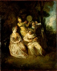 The Italian Serenade (Antoine Watteau) - Nationalmuseum - 22701