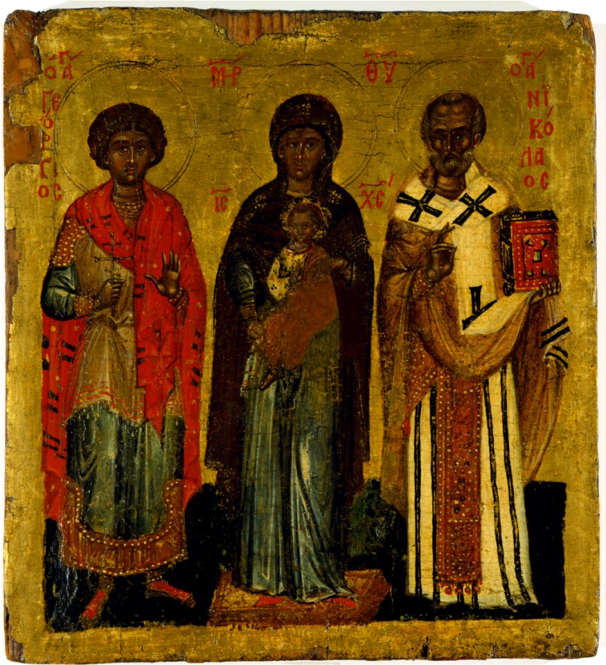 The Virgin and Child with saints Nicholas and George - Google Art Project