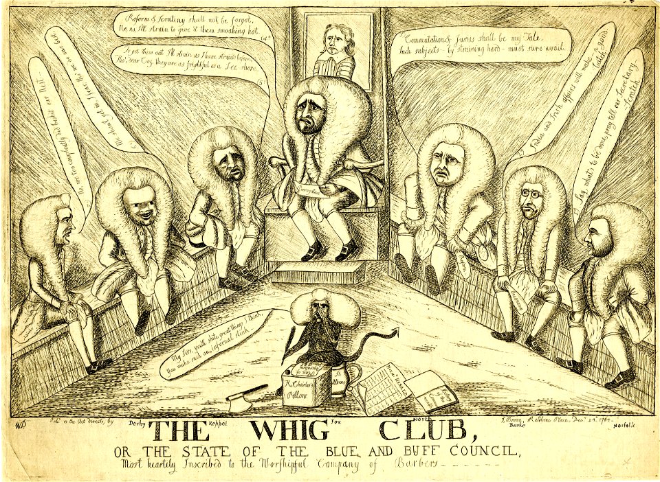 The Whig Club, or the state of the blue and buff council (BM 1868,0808.5394)