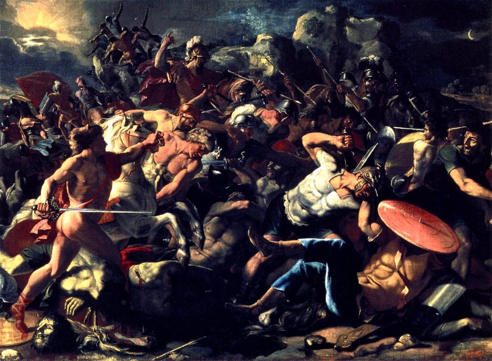 The Victory of Joshua over Amorites. Nicolas Poussin - 1624-1626
