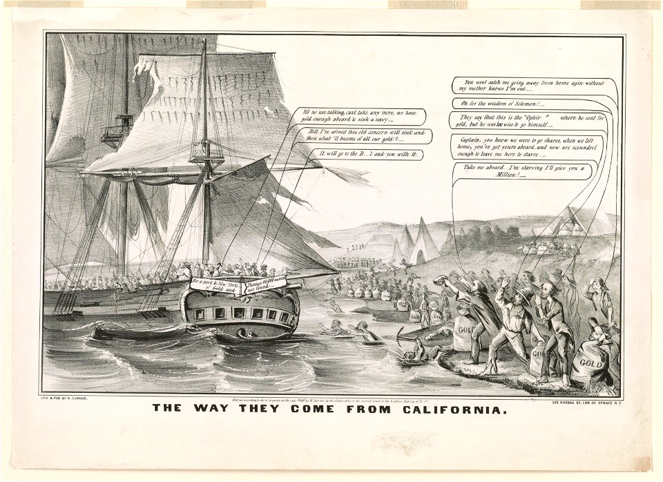 The way they come from California - Lith. & pub. by N. Currier. LCCN90707153