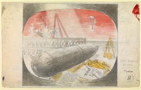 The Whitstable mine (from the 'Submarines' series) drawing PT0744