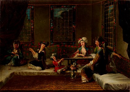 The Vanmour School - Women Embroidering - Google Art Project
