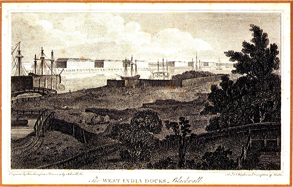 The West India Docks, Blackwall. For Dr Hughson's Description of London RMG PU1439