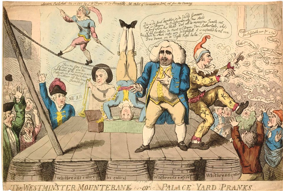 The Westminster Mountebank or palace yard pranks. (BM 1851,0901.761)
