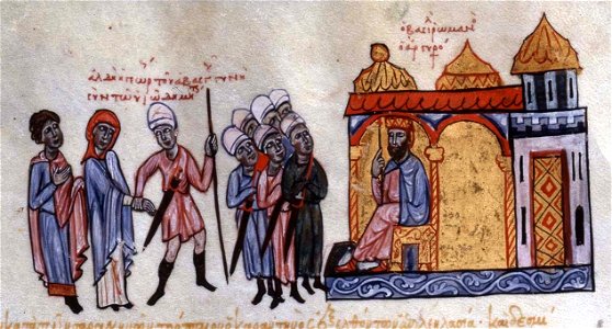 The widow Alde visits Emperor Romanos III