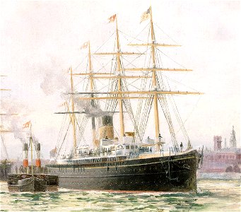 The White Star Line steamship 'Adriatic' leaving Liverpool (crop)