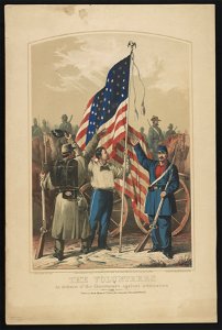 The volunteers in defence of the government against usurpation, 1861 - James Queen del. & lith. ; printed in oil colors by P.S. Duval & Son Ph'a. LCCN2013650021