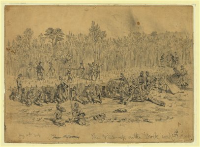 The Wilderness, on the Brock road, 2nd Corps-May 11th 1864 - E.F. LCCN2004661869. Free illustration for personal and commercial use.