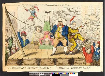 The Westminster Mountebank or palace yard pranks. (BM 1868,0808.10345)