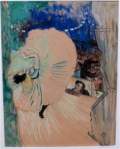 The Wheel, Dancer Loie Fuller Seen from the Backstage, by Henri de Toulouse-Lautrec, 1893, oil and tempera on cardboard - Museu de Arte de São Paulo - DSC07422