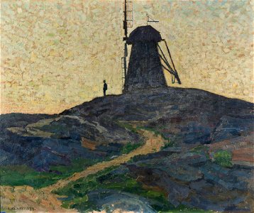 The Windmill (Carl Wilhelmson) - Nationalmuseum - 18998. Free illustration for personal and commercial use.