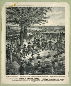 The war in Virginia Lieutenant General Grant in a council of war at Massaponax Church LCCN2004670514
