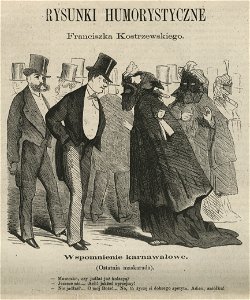 Wspomnienie karnawałowe Rysunki humorystyczne Franciszka Kostrzewskiego (58642)