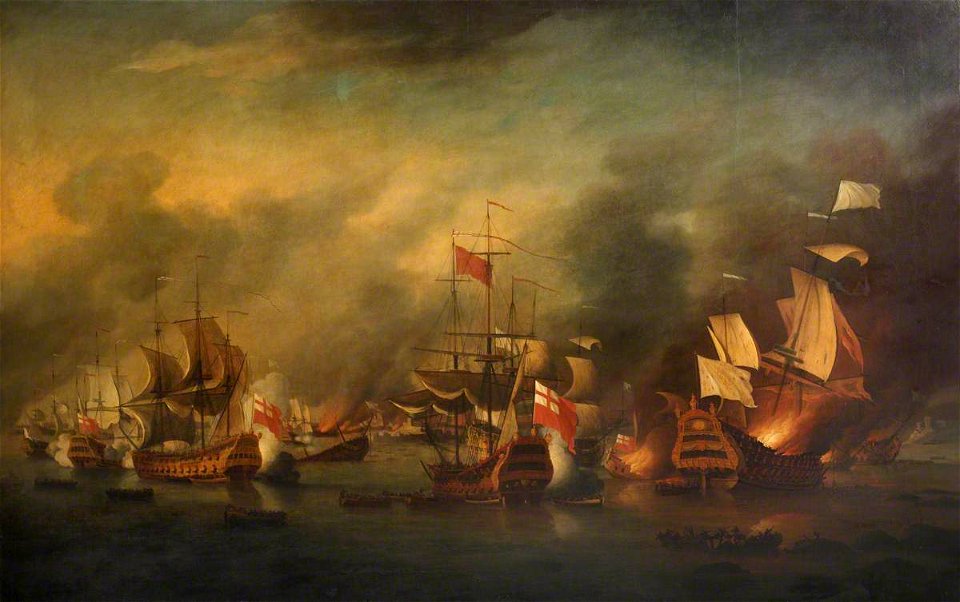 Thomas Mitchell (1735-1790) - The Battle of 'La Hogue', 23 May 1692 - BHC3642 - Royal Museums Greenwich