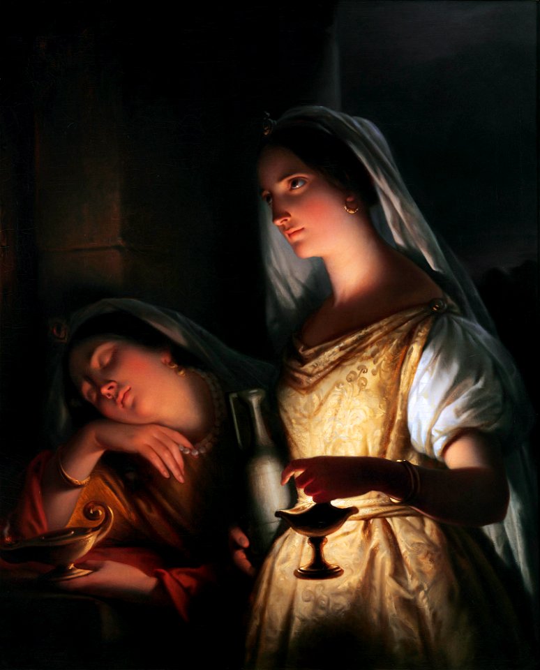 The wise and the foolish virgin, by Jan Adam Kruseman
