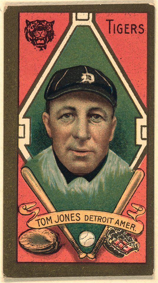 Thomas Jones, Detroit Tigers, baseball card portrait LCCN2008677863