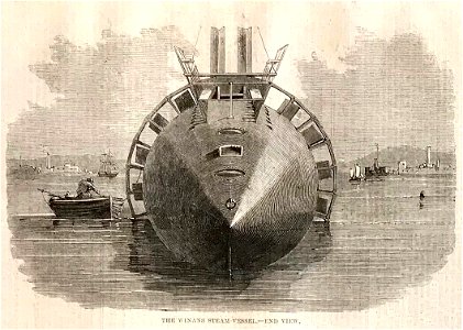 The Winans Steam Vessel End View - ILN 1858. Free illustration for personal and commercial use.
