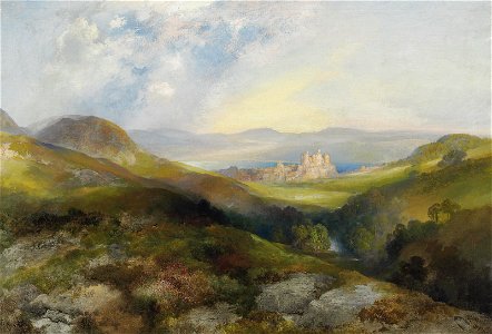 Thomas Moran - Conway Castle. Free illustration for personal and commercial use.