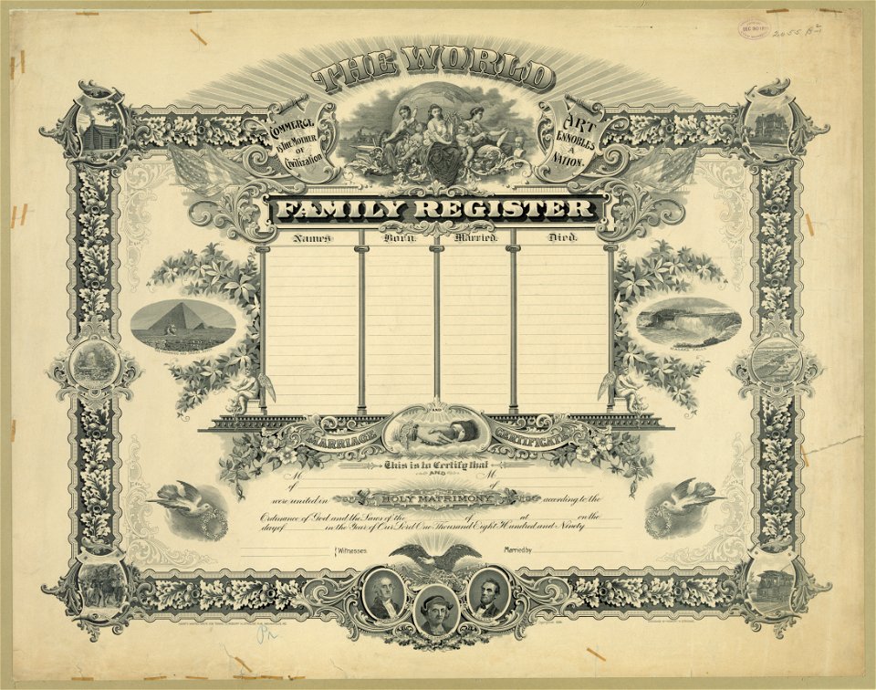 The world family register - designed by Robert H. Strouse. LCCN2008677249