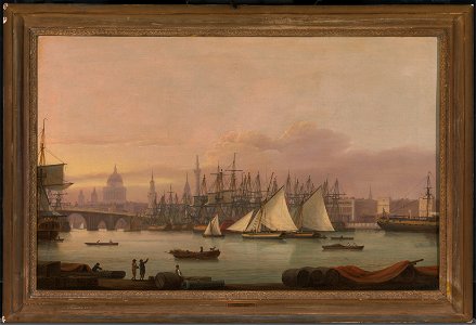 Thomas Luny - The Port of London - Google Art Project. Free illustration for personal and commercial use.