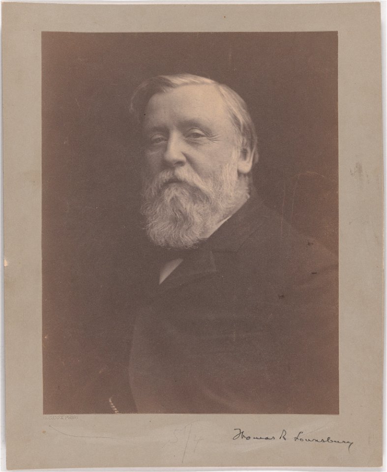 Thomas Lounsbury by George Collins Cox, c. 1895, platinum prinnt, from the National Portrait Gallery - NPG-S-NPG 2007 267