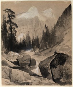 Thomas Moran - The North Dome, Yosemite, California - Google Art Project. Free illustration for personal and commercial use.