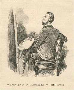 Władysław Podkowiński w pracowni (52916)