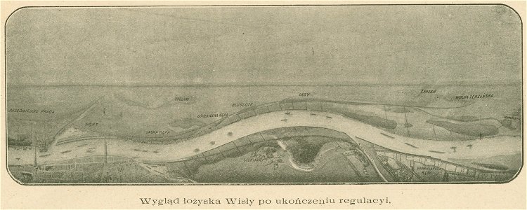 Wygląd łożyska Wisły po ukończeniu regulacji (80628)