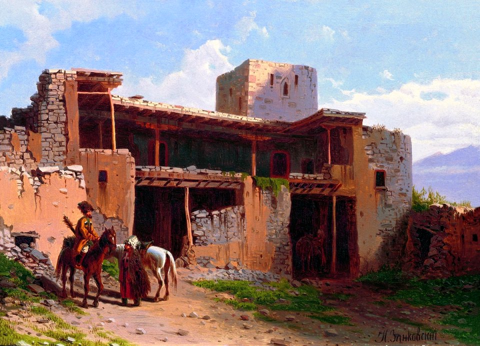 И. Н. Занковский. Сакля Шамиля