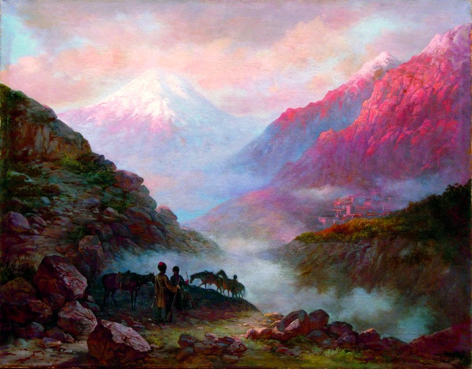 И. Н. Занковский. Казачий дозор в горах